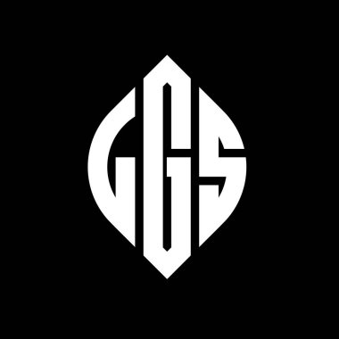 Çember ve elips şekilli LGS daire harf logosu tasarımı. Tipografik biçimli LGS elips harfleri. Üç baş harf daire şeklinde bir logo oluşturuyor. LGS Çemberi Amblemi Soyut Monogram Harf İşaretleyici Vektörü.