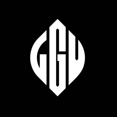 Çember ve elips şekilli LGV daire harf logosu tasarımı. Tipografik biçimli LGV elips harfleri. Üç baş harf daire şeklinde bir logo oluşturuyor. LGV Çember Amblemi Soyut Monogram Harf İşaretleyici Vektörü.