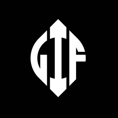 Çember ve elips şekilli LIF daire harf logosu tasarımı. LIF elips harfleri tipografik tarzda. Üç baş harf daire şeklinde bir logo oluşturuyor. LIF Çemberi Amblemi Soyut Monogram Harf İşaretleyici Vektörü.
