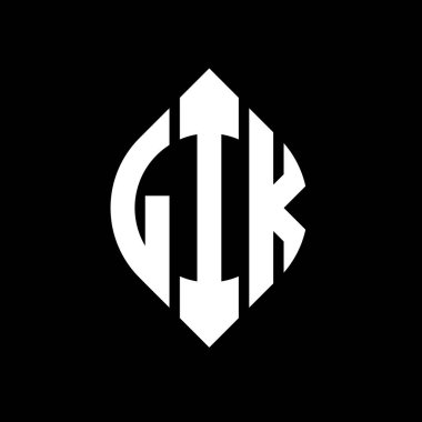 Çember ve elips şekilli LIK daire harf logosu tasarımı. LIK elips harfleri tipografik tarzda. Üç baş harf daire şeklinde bir logo oluşturuyor. LIK Çember Amblemi Soyut Monogram Harf İşaretleme Vektörü.