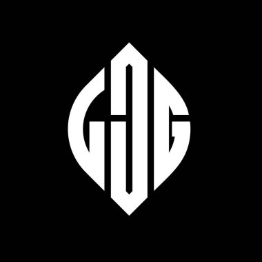 Çember ve elips şekilli LJG daire harf logosu tasarımı. Tipografik biçimli LJG elips harfleri. Üç baş harf daire şeklinde bir logo oluşturuyor. LJG Çember Amblemi Soyut Monogram Harf İşaretleyici Vektörü.