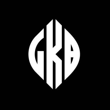 Çember ve elips şekilli LKB daire harf logosu tasarımı. Tipografik biçimli LKB elips harfleri. Üç baş harf daire şeklinde bir logo oluşturuyor. LKB Çember Amblemi Soyut Monogram Harf İşaretleyici Vektörü.