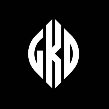 Çember ve elips şekilli LKO daire harf logosu tasarımı. Tipografik biçimli LKO elips harfleri. Üç baş harf daire şeklinde bir logo oluşturuyor. LKO Çember Amblemi Soyut Monogram Harf İşaretleyici Vektörü.