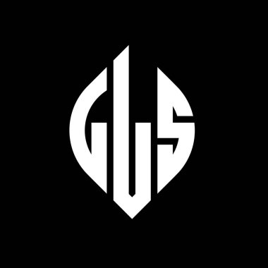 Çember ve elips şekilli LLS daire harf logosu tasarımı. Tipografik biçimli LLS elips harfleri. Üç baş harf daire şeklinde bir logo oluşturuyor. LLS Çemberi Amblemi Soyut Monogram Harf İşaretleyici Vektörü.
