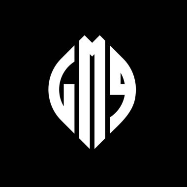 Çember ve elips şekilli LMQ daire harf logosu tasarımı. Tipografik biçimli LMQ elips harfleri. Üç baş harf daire şeklinde bir logo oluşturuyor. LMQ Çemberi Amblemi Soyut Monogram Harf İşareti Vector.LMQ daire harfli logo tasarımı daire ve ellip