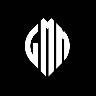 Çember ve elips şekilli LMM daire harf logosu tasarımı. Tipografik biçimli LMM elips harfleri. Üç baş harf daire şeklinde bir logo oluşturuyor. LMM Çember Amblemi Soyut Monogram Harf İşaretleyici Vektörü.