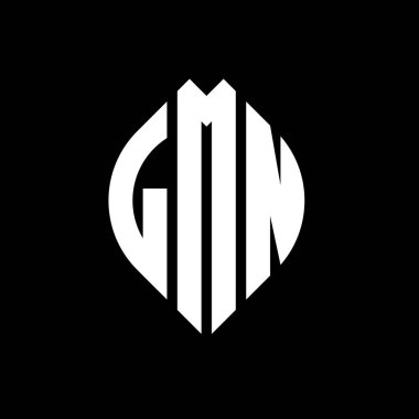 Çember ve elips şekilli LMN daire harf logosu tasarımı. Tipografik biçimli LMN elips harfleri. Üç baş harf daire şeklinde bir logo oluşturuyor. LMN Çemberi Amblemi Soyut Monogram Harf İşaretleyici Vektörü.