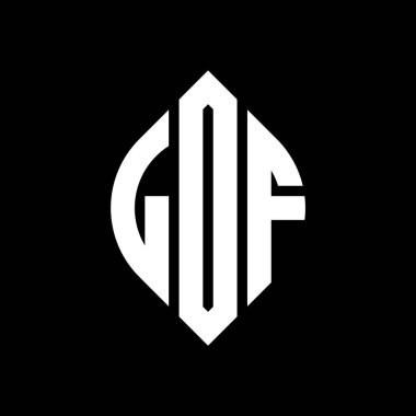 Çember ve elips şekilli LOF daire harf logosu tasarımı. Tipografik biçimli LOF elips harfleri. Üç baş harf daire şeklinde bir logo oluşturuyor. LOF Çember Amblemi Soyut Monogram Harf İşaretleme Vektörü.