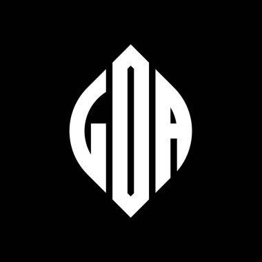 Çember ve elips şekilli bir logo tasarımı. Tipografik tarzda LOA elips harfleri. Üç baş harf daire şeklinde bir logo oluşturuyor. LOA Çember Amblemi Soyut Monogram Harf İşaretleme Vektörü.
