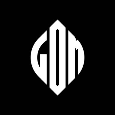 Çember ve elips şekilli LOM daire harf logosu tasarımı. Tipografik tarzda LOM elips harfleri. Üç baş harf daire şeklinde bir logo oluşturuyor. LOM Çemberi Amblemi Soyut Monogram Harf İşaretleme Vektörü.