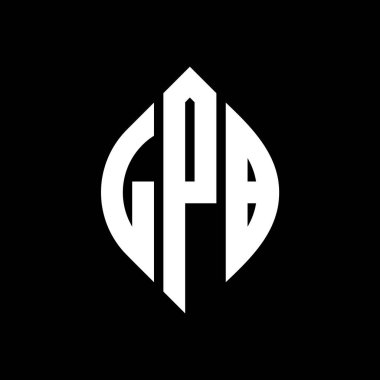 Çember ve elips şekilli LPB daire harf logosu tasarımı. Tipografik biçimli LPB elips harfleri. Üç baş harf daire şeklinde bir logo oluşturuyor. LPB Çember Amblemi Soyut Monogram Harf İşaretleyici Vektörü.