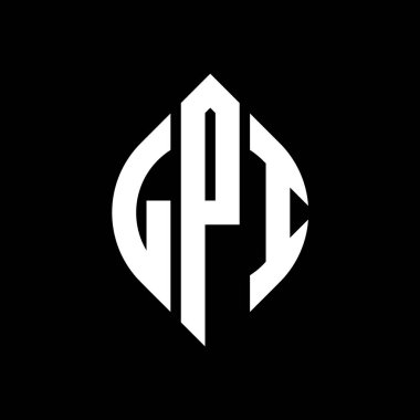 Çember ve elips şekilli LPI daire harf logosu tasarımı. Tipografik tarzda LPI elips harfleri. Üç baş harf daire şeklinde bir logo oluşturuyor. LPI Çember Amblemi Soyut Monogram Harf İşaretleyici Vektörü.