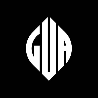 Çember ve elips şekilli LUA daire harf logosu tasarımı. Tipografik tarzda LUA elips harfleri. Üç baş harf daire şeklinde bir logo oluşturuyor. LUA Çember Amblemi Soyut Monogram Harf İşaretleyici Vektörü.