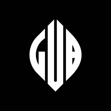 Çember ve elips şekilli LUB daire harf logosu tasarımı. LUB elips harfleri tipografik tarzda. Üç baş harf daire şeklinde bir logo oluşturuyor. LUB Çemberi Amblemi Soyut Monogram Harf İşareti Vector.LUB daire harf logo tasarımı daire ve ellip