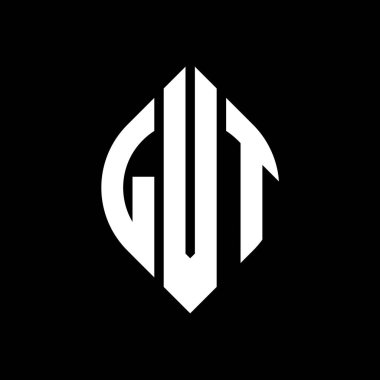 Çember ve elips şekilli LVT daire harf logosu tasarımı. Tipografik tarzda LVT elips harfleri. Üç baş harf daire şeklinde bir logo oluşturuyor. LVT Çember Amblemi Soyut Monogram Harf İşaretleyici Vektörü.