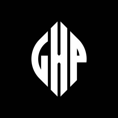 Çember ve elips şekilli LXP daire harf logosu tasarımı. Tipografik biçimli LXP elips harfleri. Üç baş harf daire şeklinde bir logo oluşturuyor. LXP Çember Amblemi Soyut Monogram Harf İşaretleyici Vektörü.