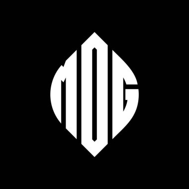 Çember ve elips şekilli MDG daire harf logosu tasarımı. Tipografik biçimli MDG elips harfleri. Üç baş harf daire şeklinde bir logo oluşturuyor. MDG Çember Amblemi Soyut Monogram Harf İşaretleyici Vektörü.