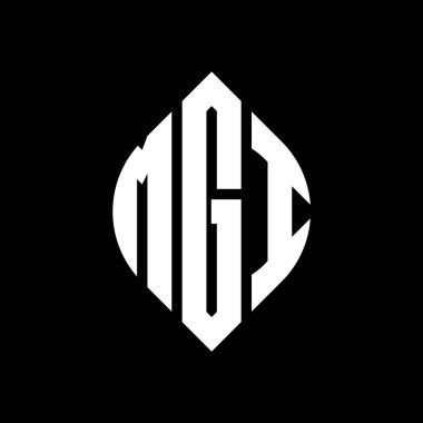 Çember ve elips şekilli MGI daire harf logosu tasarımı. MGI elips harfleri tipografik tarzda. Üç baş harf daire şeklinde bir logo oluşturuyor. MGI Çember Amblemi Soyut Monogram Harf İşaretleyici Vektörü.
