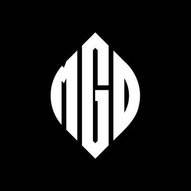 Çember ve elips şekilli MGO daire harf logosu tasarımı. MGO elips harfleri tipografik tarzda. Üç baş harf daire şeklinde bir logo oluşturuyor. MGO Çember Amblemi Soyut Monogram Harf İşaretleme Vektörü.