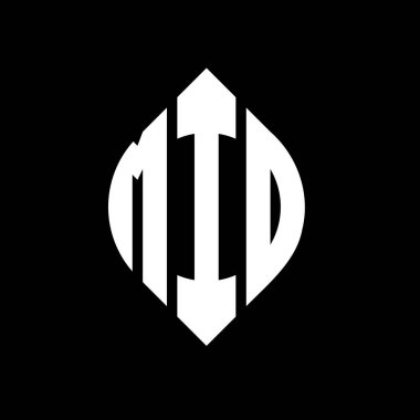 Çember ve elips şekilli MIO daire harf logosu tasarımı. MIO elips harfleri tipografik tarzda. Üç baş harf daire şeklinde bir logo oluşturuyor. MIO Çemberi Amblemi Soyut Monogram Harf İşaretleme Vektörü.