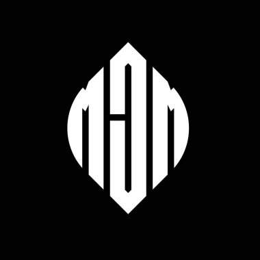 Çember ve elips şekilli MJM daire harf logosu tasarımı. MJM elips harfleri tipografik tarzda. Üç baş harf daire şeklinde bir logo oluşturuyor. MJM Çemberi Amblemi Soyut Monogram Harf İşareti Vector.MJM daire harfli logo tasarımı daire ve ellip