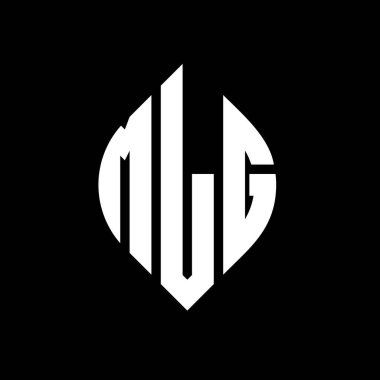 Çember ve elips şekilli MLG daire harf logosu tasarımı. Tipografik biçimli MLG elips harfleri. Üç baş harf daire şeklinde bir logo oluşturuyor. MLG Çember Amblemi Soyut Monogram Harf İşaretleyici Vektörü.