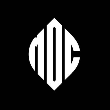Çember ve elips şekilli MOC daire harf logosu tasarımı. MOC elips harfleri tipografik tarzda. Üç baş harf daire şeklinde bir logo oluşturuyor. MOC Çember Amblemi Soyut Monogram Harf İşaretleme Vektörü.