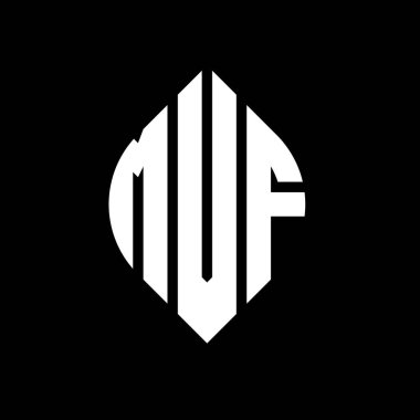 Çember ve elips şekilli MVF daire harf logosu tasarımı. Tipografik tarzda MVF elips harfleri. Üç baş harf daire şeklinde bir logo oluşturuyor. MVF Çember Amblemi Soyut Monogram Harf İşaretleyici Vektörü.