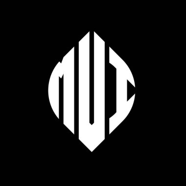 Çember ve elips şekilli MVI daire harf logosu tasarımı. MVI elips harfleri tipografik tarzda. Üç baş harf daire şeklinde bir logo oluşturuyor. MVI Çember Amblemi Soyut Monogram Harf İşaretleyici Vektörü.