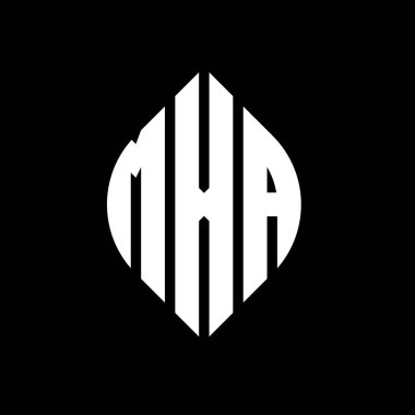 Çember ve elips şekilli MXA daire harfli logo tasarımı. Tipografik biçimli MXA elips harfleri. Üç baş harf daire şeklinde bir logo oluşturuyor. MXA Çember Amblemi Soyut Monogram Harf İşaretleyici Vektörü.