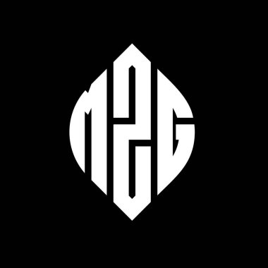 Çember ve elips şekilli MZG daire harf logosu tasarımı. Tipografik biçimli MZG elips harfleri. Üç baş harf daire şeklinde bir logo oluşturuyor. MZG Çemberi Amblemi Soyut Monogram Harfi Mark Vector.MZG daire harfli logo tasarımı daire ve ellip