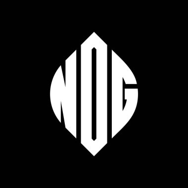 Çember ve elips şekilli NOG daire harf logosu tasarımı. Tipografik biçimli NOG elips harfleri. Üç baş harf daire şeklinde bir logo oluşturuyor. NOG Çemberi Amblemi Soyut Monogram Harf İşaretleme Vektörü.