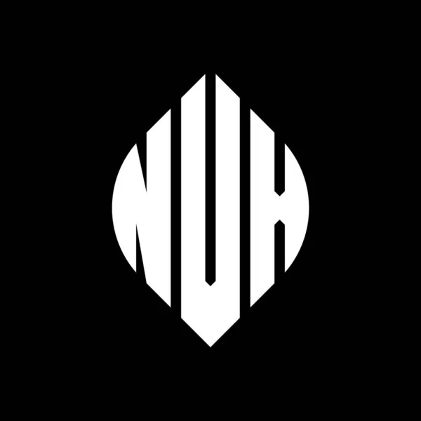 Nvx Kreis Buchstabe Logo Design Mit Kreis Und Ellipsenform Nvx — Stockvektor