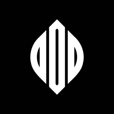 Çember ve elips şekilli ODD daire harf logosu tasarımı. Typographic tarzında ODD elips harfleri. Üç baş harf daire şeklinde bir logo oluşturuyor. ODD Çember Amblemi Soyut Monogram Harf İşaretleyici Vektörü.
