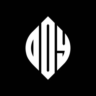 Çember ve elips şekilli ODY daire harf logosu tasarımı. Tipografik tarzda ODY elips harfleri. Üç baş harf daire şeklinde bir logo oluşturuyor. ODY Çember Amblemi Soyut Monogram Harf İşaretleme Vektörü.