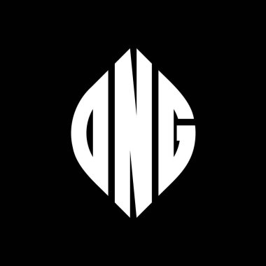 Çember ve elips şekilli ONG daire harf logosu tasarımı. Typographic tarzında ONG elips harfleri. Üç baş harf daire şeklinde bir logo oluşturuyor. ONG Çember Amblemi Soyut Monogram Harf İşaretleme Vektörü.