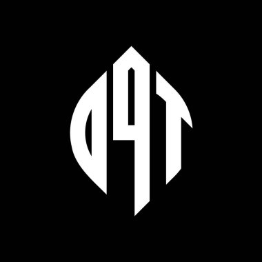 Çember ve elips şekilli OQT daire harf logosu tasarımı. Tipografik biçimli OQT elips harfleri. Üç baş harf daire şeklinde bir logo oluşturuyor. OQT Çemberi Amblemi Soyut Monogram Harf İşareti Vector.OQT daire harfi logo tasarımı daire ve ellip