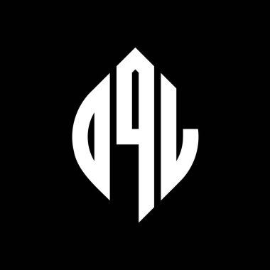 Çember ve elips şekilli OQL daire harf logosu tasarımı. Tipografik biçimli OQL elips harfleri. Üç baş harf daire şeklinde bir logo oluşturuyor. OQL Çember Amblemi Soyut Monogram Harf İşaretleyici Vektörü.