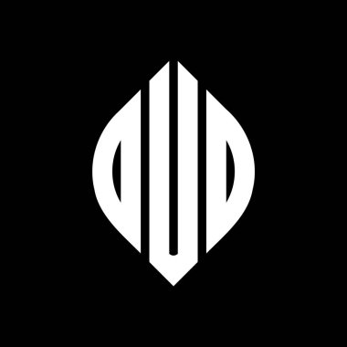 Çember ve elips şekilli ouo daire harf logosu tasarımı. Typographic tarzında ouo elips harfleri. Üç baş harf daire şeklinde bir logo oluşturuyor. OUO Çember Amblemi Soyut Monogram Harf İşaretleme Vektörü.