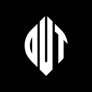 Çember ve elips şekilli OVT daire harf logosu tasarımı. Tipografik biçimli OVT elips harfleri. Üç baş harf daire şeklinde bir logo oluşturuyor. OVT Çember Amblemi Soyut Monogram Harf İşaretleyici Vektörü.