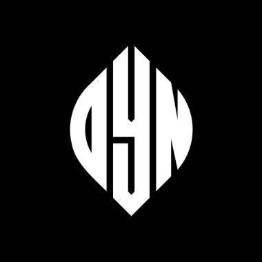 Çember ve elips şekilli OYN daire harf logosu tasarımı. Tipografik şekilli OYN elips harfleri. Üç baş harf daire şeklinde bir logo oluşturuyor. OYN Çember Amblemi Soyut Monogram Harf İşaretleyici Vektörü.