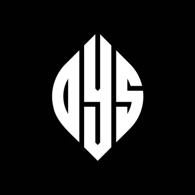 Çember ve elips şekilli OYS daire şeklinde harf logosu tasarımı. Tipografik biçimli OYS elips harfleri. Üç baş harf daire şeklinde bir logo oluşturuyor. OYS Çemberi Amblemi Soyut Monogram Harf İşaretleme Vektörü.