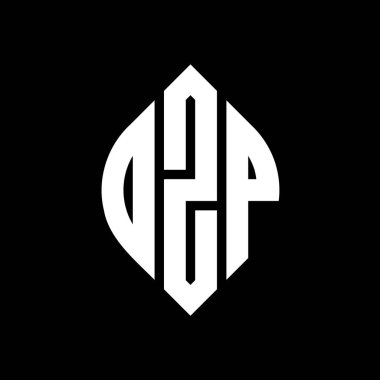 Çember ve elips şekilli OZP daire harf logosu tasarımı. Tipografik biçimli OZP elips harfleri. Üç baş harf daire şeklinde bir logo oluşturuyor. OZP Çember Amblemi Soyut Monogram Harf İşaretleyici Vektörü.