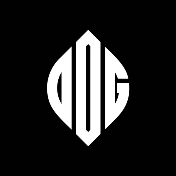 Oog 디자인에 포함되어 Oog 타이포그래피 스타일의 이니셜은 로고를 Oog Circle — 스톡 벡터