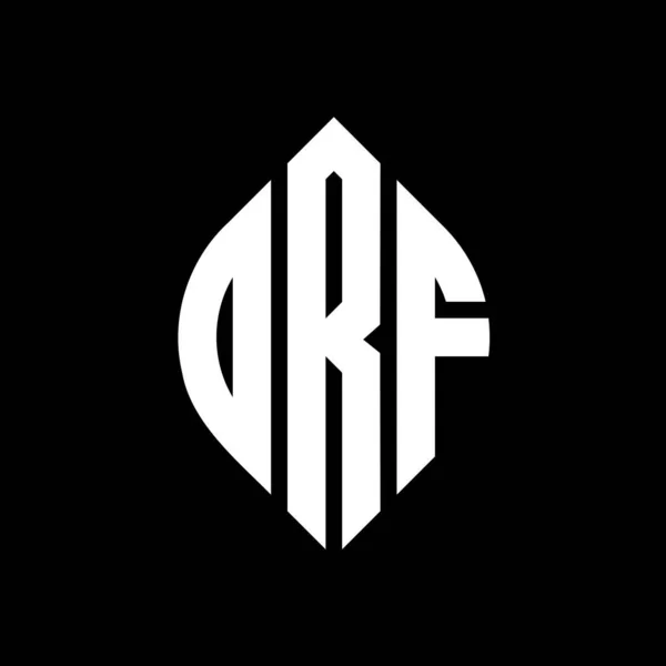 Orf Cirkel Letter Logo Ontwerp Met Cirkel Ellips Vorm Orf — Stockvector