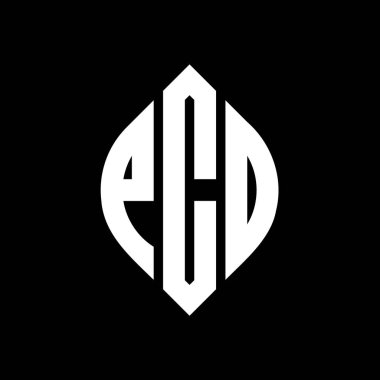 Çember ve elips şekilli PCD daire harf logosu tasarımı. Tipografik biçimli PCD elips harfleri. Üç baş harf daire şeklinde bir logo oluşturuyor. PCD Çemberi Amblemi Soyut Monogram Harf İşaretleyici Vektörü.