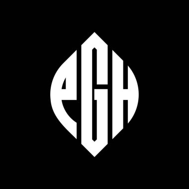 Çember ve elips şekilli PGH daire harf logosu tasarımı. Tipografik tarzda PGH elips harfleri. Üç baş harf daire şeklinde bir logo oluşturuyor. PGH Çemberi Amblemi Soyut Monogram Harf İşaretleme Vektörü.