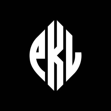 Çember ve elips şekilli PKL daire harf logosu tasarımı. Tipografik biçimli PKL elips harfleri. Üç baş harf daire şeklinde bir logo oluşturuyor. PKL Çemberi Amblemi Soyut Monogram Harf İşareti Vector.PKL daire harfli logo tasarımı daire ve ellip
