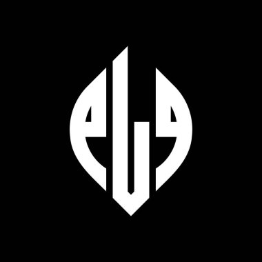 Çember ve elips şekilli PLQ daire harf logosu tasarımı. Typographic tarzında elips harfler. Üç baş harf daire şeklinde bir logo oluşturuyor. PLQ Çemberi Amblemi Soyut Monogram Harf İşaretleyici Vektörü.