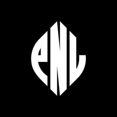 Çember ve elips şekilli PNL daire harf logosu tasarımı. Tipografik biçimli PNL elips harfleri. Üç baş harf daire şeklinde bir logo oluşturuyor. PNL Çember Amblemi Soyut Monogram Harf İşaretleyici Vektörü.